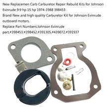 Kit de reparo do carburador carb flutuador para johnson evinrude 9.9 hp 15 hp substituição n0hb 2024 - compre barato