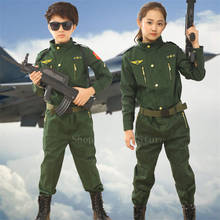 Children Pilot Uniform Boys Girls Air Force Costumes Kids Flight Suit Halloween Cosplay Suits Camouflage Military Uniform Gifts 2024 - buy cheap