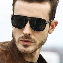 Lvvkee 2021 moda oversized óculos de sol dos homens polarizados espelho óculos de condução homem marca designer retro oculos de sol 2024 - compre barato