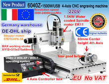 EU/DE free ship 4 Axis USB port 6040 CNC 2200W 2.2KW USB Mach3 CNC Router Engraver Engraving Cutting Milling Machine 220VAC 2024 - buy cheap