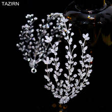 Sweet 2022 New Design Full Zircon Wedding Bridal Headbands Cubic Zirconia Party Prom Tiaras Hair Jewelry CZ Pageant Headpieces 2024 - buy cheap