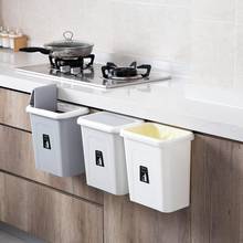 Kitchen hanging trash can with lid household cabinet door wall hanging kitchen waste storage bin storage box bedroom trash can 2024 - buy cheap