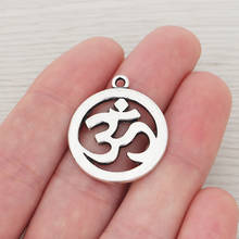 20 x Tibetan Silver OHM AUM YOGA SYMBOL Charms Pendants 2 Sided for Necklace Jewelry Making Accessories 2024 - buy cheap