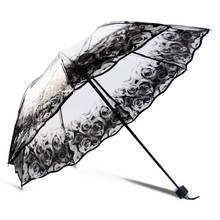 Guarda-chuva transparente feminino portátil dobrável apollo impresso guarda-chuva jovens estudantes 3 fold 8k guarda-sol meninos e meninas 2024 - compre barato