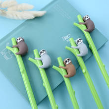 3pcs Cute Animal Green Tree Sloths Pen Ballpoint Black Color Ink roller ball Pens Writing Office Decoration School Student F977 2024 - buy cheap