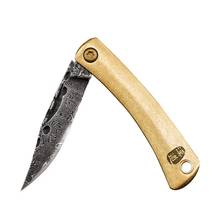 HX Outdoors-cuchillo plegable de Damasco con mango de latón, utensilio multifuncional de bolsillo para supervivencia, caza y acampada, herramientas EDC, envío directo 2024 - compra barato