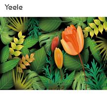 Yeele Summer Flowers Backdrops Photographic Props Baby Shower Green Leaves Background Pet Photos For Photography Studio Shoots 2024 - buy cheap