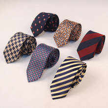 Corbatas de seda tejidas para hombre, corbata de 6cm a rayas de tela Jacquard a cuadros de Cachemira, para negocios, boda, Formal 2024 - compra barato