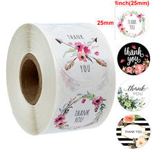 500Pcs/roll Floral Thank You Sticker for seal label scrapbooking christmas/wedding sticker decoration sticker Stationery Sticker 2024 - buy cheap