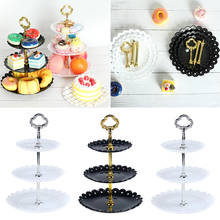 3 Layers Cake Stand Wedding Cake Plate Stand Dessert Fruits Vegetable Placed Tool Afternoon Tea Display Tray Party Cupcake Stand 2024 - buy cheap