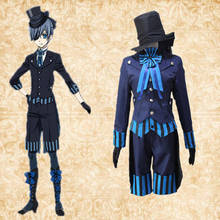 Anime negro Butler Cosplay Ciel Phantomhive disfraces Cosplay de uniformes fiesta de Halloween juego Kuroshitsuji Cosplay traje 2024 - compra barato