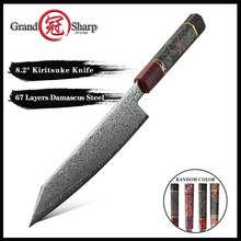 Grandsharp 8.2 Inch Chef Knife vg10 Damascus Steel Japanese Kitchen Knives Solidified Wood Handle Kiritsuke Knife Cooking Gadget 2024 - buy cheap