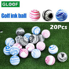 Bolas de golfe de espuma eva 20 espaços, bolas de golfe para treinamento de golfe em áreas internas, bola de pintura de tinta colorida 2024 - compre barato