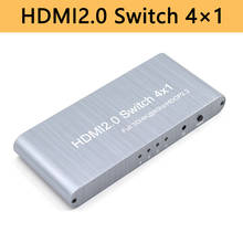 Comutador hdmi2.0 4k 1080p, 4 em 1 saída, seletor 4x1 completo 3d 4k60hz hdcp2.2 para hdtv xbox ps3 ps4 multimídia 2024 - compre barato