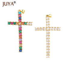 JUYA Jewelry Making Charm Pendant Cross Crystal Necklace Pendant for DIY Handmade Women Necklace Jewelry Accessories Supplies 2024 - buy cheap