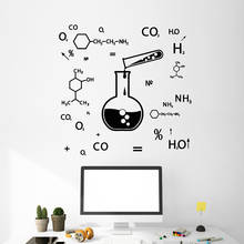 Chemical Formula Wall Stickers For Living Room Science Class Lab Vinyl Wall Decal Decor Laboratory Modern Home Decoration W813 2024 - buy cheap