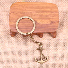 20pcs New Fashion Keychain 33x19mm anchor sea Pendants DIY Men Jewelry Car Key Chain Ring Holder Souvenir For Gift 2024 - buy cheap
