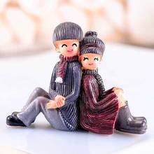 Rely Garden Figures Desk Decoration Fairy Garden Miniature Figurines Cartoon Mini Couple Cake Decoration 2024 - buy cheap