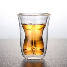 Креативный 3D сексуальный женский мужской прочный прозрачный бокал для виски, бокал для виски, бокал для вина, большая сундук, пивная чашка, подарок для любимых 2024 - купить недорого
