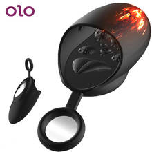 OLO 12 Speed Glans Massager Male Masturbation Cup Penis Tongue Licking Delay Trainer Vibrator Sex Toys for Men  Sex Products 2024 - buy cheap