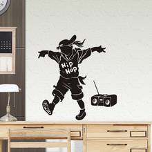 Music Hip Hop Wall Sticker Dance Rock Decor Kids Room Home Decoration Posters Vinyl Music Car Decal 2024 - buy cheap