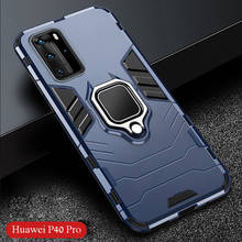 Funda protectora con anillo de Metal para móvil, carcasa resistente a prueba de golpes para Huawei P40 P 40 Pro, Huawei P40 Pro + Plus 2024 - compra barato