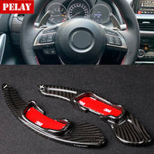 Carbon Fiber Steering Wheel DSG Shift Paddle Shifters for Mazda 3 6 CX3 CX5 BM GJ Paddle Gearbox Shift Extend 2024 - buy cheap