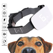 Electric Training Collar Waterproof Anti Bark Rechargeable Collar for All size Beep Vibration Shock 7 Level no barking 2024 - buy cheap
