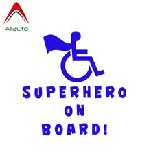 Aliauto High Quality Car Sticker Cartoon Disabled Child on Board Superhero Accessories Waterproof Creative Decal PVC,14cm*14cm 2024 - buy cheap