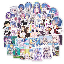 50Pcs Anime Stickers RE:ZERO Anime Sticker Emilia Ram Stickers Cute Kawaii Girls Scrapbooking Sticker For Laptop Phone Scrapbook 2024 - buy cheap