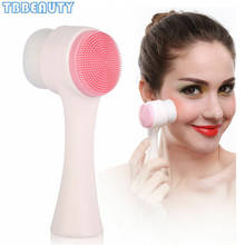 Double Side Face Massager Washer Face Cleaning Brush Facial Pore Cleaner Body Cleansing Massage Mini Skin Beauty Scrubber 2024 - buy cheap