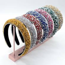 New Luxury Crystal Hair With Korean Glitter Water Drill Hair With Thick Collar Wide Rainbow Women's Hair Band  Women's Jewelry 2024 - buy cheap