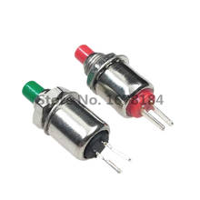 100 un interruptor micro botão de pressão momentâneo de retorno de mola 5mm vermelho/verde refletor 0,5a 125vac 2024 - compre barato