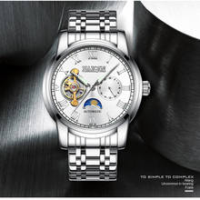 Новые HAIQIN мужские часы Топ бренд Роскошные спортивные часы из нержавеющей стали деловые часы турбийон механические часы montre homme 2024 - купить недорого