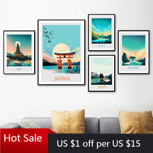 Pintura nórdica moderna, paisaje Bali, Japón, lienzo, impresión artística, póster, imagen, decoración de pared, sala de estar, hogar 2024 - compra barato