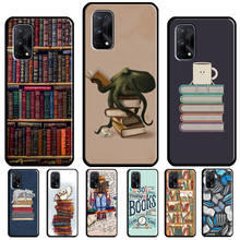 Read Books illustration Case For Realme 8i 9i 8 9 Pro C21 GT Neo 2 Master Cover For OnePlus 9R 8T Nord2 9 10 Pro 2024 - buy cheap