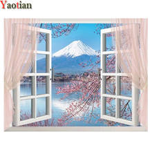 Mount Fuji Cherry Blossom landscape DIY Diamond Painting 5D Full Drill Square Diamonds Embroidery Cross Stitch Kit Puzzles Decor 2024 - buy cheap