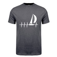 Camiseta masculina de manga curta, camiseta legal de algodão com batimento cardiaco e vela para homens, presente 2024 - compre barato