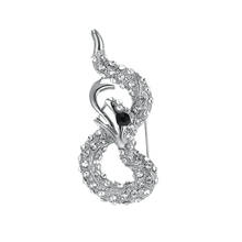 baiduqiandu Brand New Arrival Rhinestones Pave Snake Brooch Pins 2024 - buy cheap