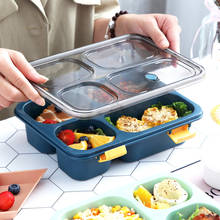 Single-layer Microwave Lunch Box Leak-Proof Independent Lattice Bento Lunch Box for Kids Bento Box Portable Food Container 2024 - buy cheap