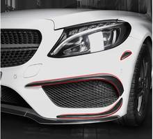 Car Front Bumper Spoiler Splitter Cover Fog Light Splitter Trim for Mercedes Benz C Class W205 2015-2019 2024 - buy cheap