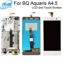 Pantalla LCD para BQ Aquaris A4.5, con marco de montaje de pantalla táctil para bq Aquaris A 4,5, panel de pantalla con sensor lcd y herramientas 2024 - compra barato