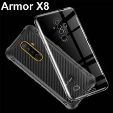 Чехол для Ulefone Armor X8, задняя крышка, силиконовый чехол из ТПУ, прозрачный чехол для Ulefone Armor X8, стеклянный чехол для телефона, противоударный мягкий 2024 - купить недорого