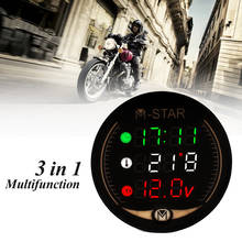 Motorcycle Voltmeter Time Temperature LED 3-in-1 LED Digital Voltage Meter For Honda VTX1300 vtx 1300 VF750 VFR750 VFR800 2024 - buy cheap