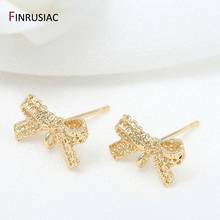 Accessories For Earrings Jewelry Making High Quality Brass Metal with 14K Gold Plated Bow Earrings Hooks DIY Jewellery Findings 2024 - buy cheap