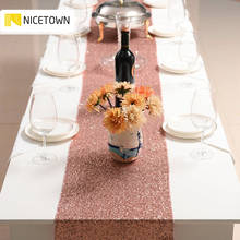 NICETOWN 1pc Table Runner Luxury Glitter Sparkling for Party Wedding Banquet Table Decoration Christmas Decorations for Home 2024 - buy cheap