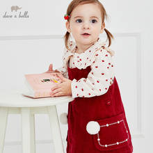 DBJ14426-vestido de tirantes para niña pequeña, vestido de princesa con estampado floral, tirantes de fiesta de lolita, ropa de otoño para niño pequeño 2024 - compra barato