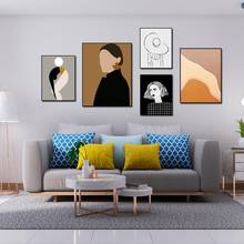Abstract Scandinavia Gallery Canvas Painting Figure Posters Prints Interior Nordic Wall Art Pictures for Living Room Home Decor 2024 - buy cheap