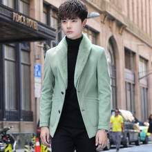 Casaco masculino de inverno com gola grande de pele, blusão verde, preto, amarelo, sobretudo, roupa da moda, moda vogue 2020 2024 - compre barato