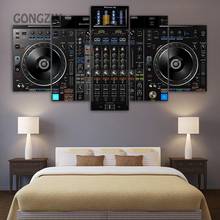 Dj Pictures for Interior Modular Poster Five-Piece Hd Art Music Player Print Canvas Painting Living Room Music Room Decoration 2024 - buy cheap